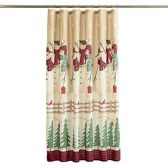 Avanti Snowman Gathering Shower Curtain