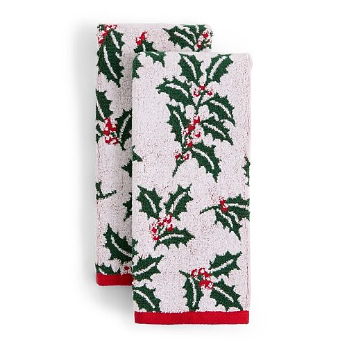 Martha Stewart Holly 2-pc. Bath Towel Set In White