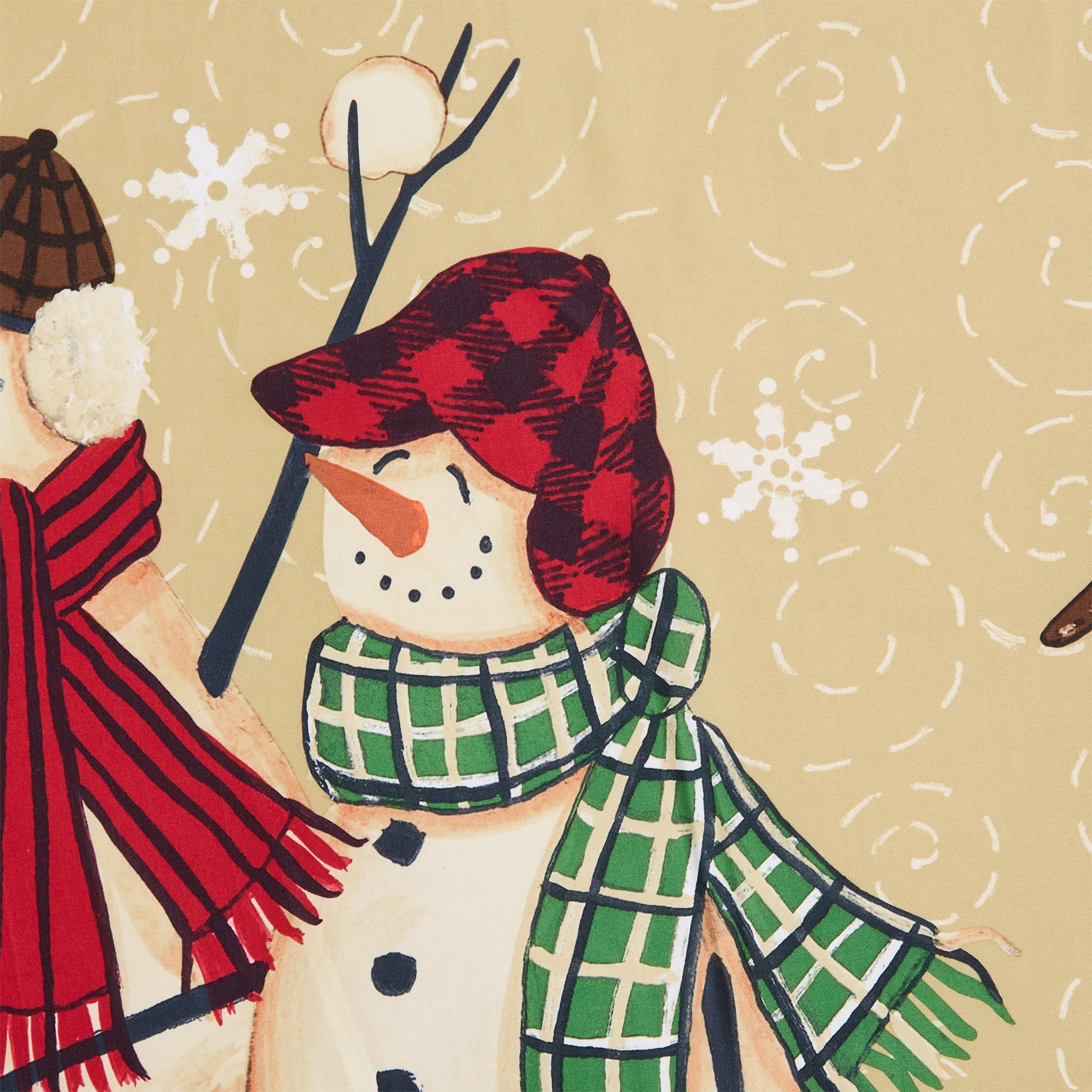 Avanti Snowman Gathering Shower Curtain