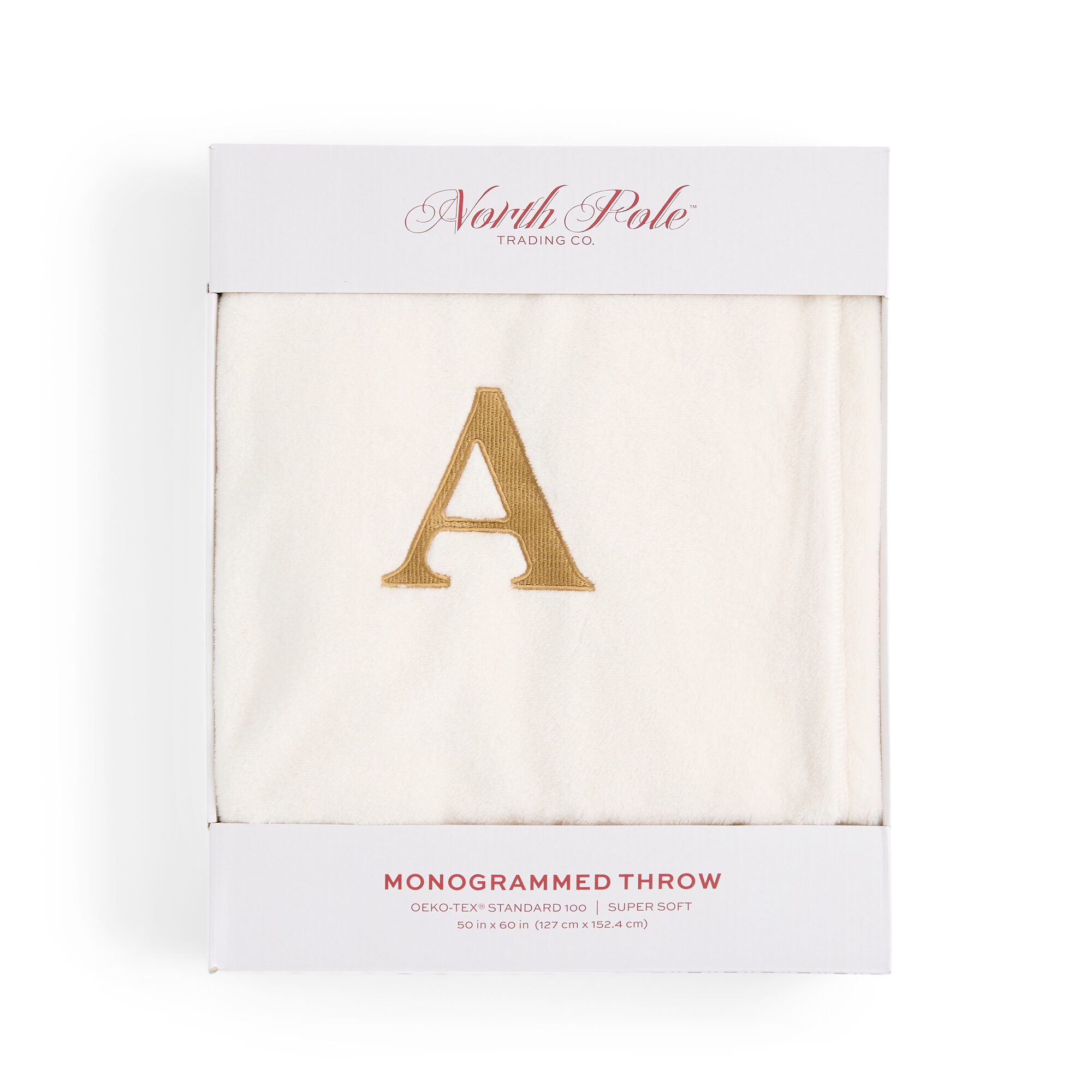 North Pole Trading Co. Monogram 50x60 Throw