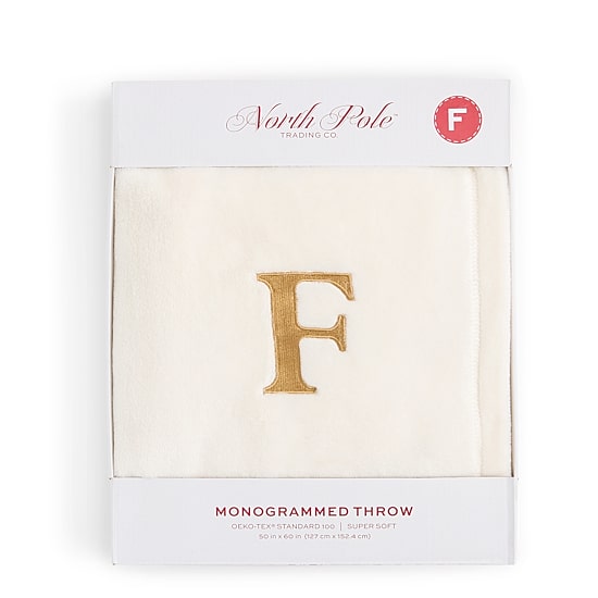North Pole Trading Co. Monogram 50x60 Throw