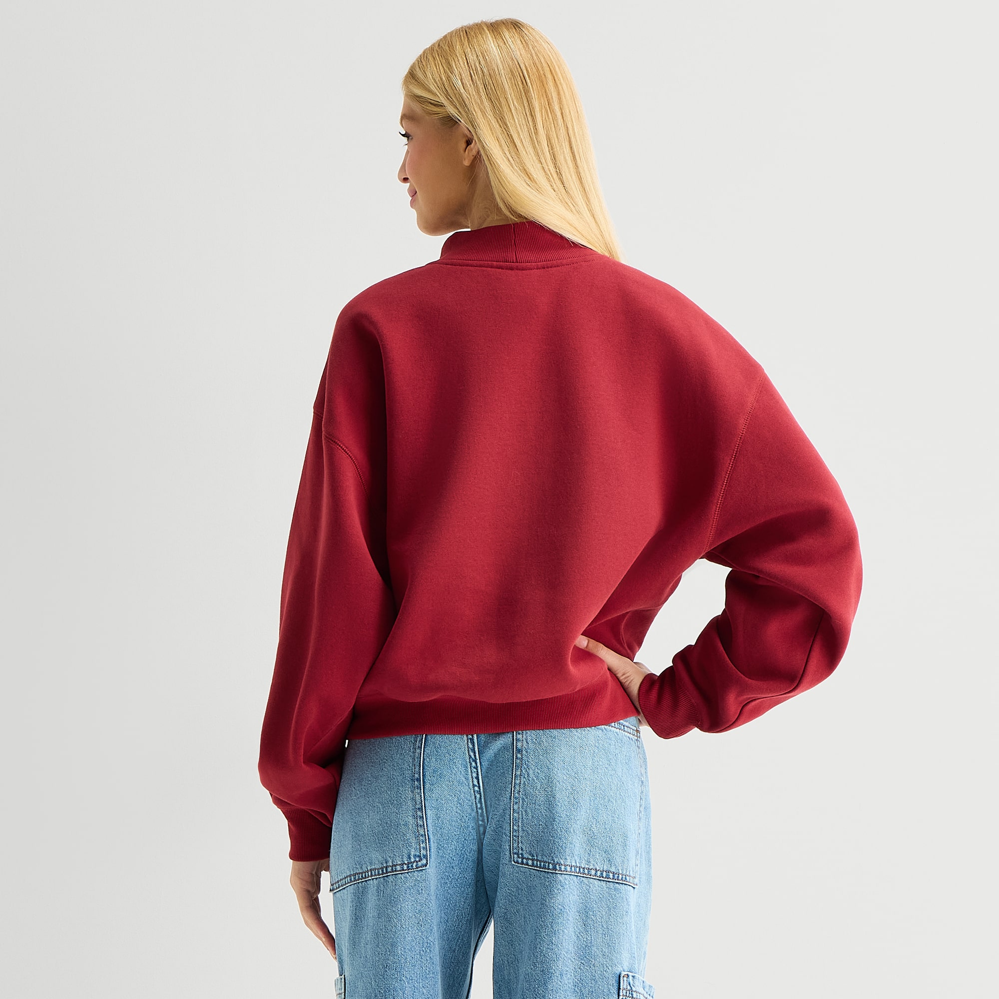 Dr Pepper Mock Neck Fleece Womens Juniors Long Sleeve Sweatshirt