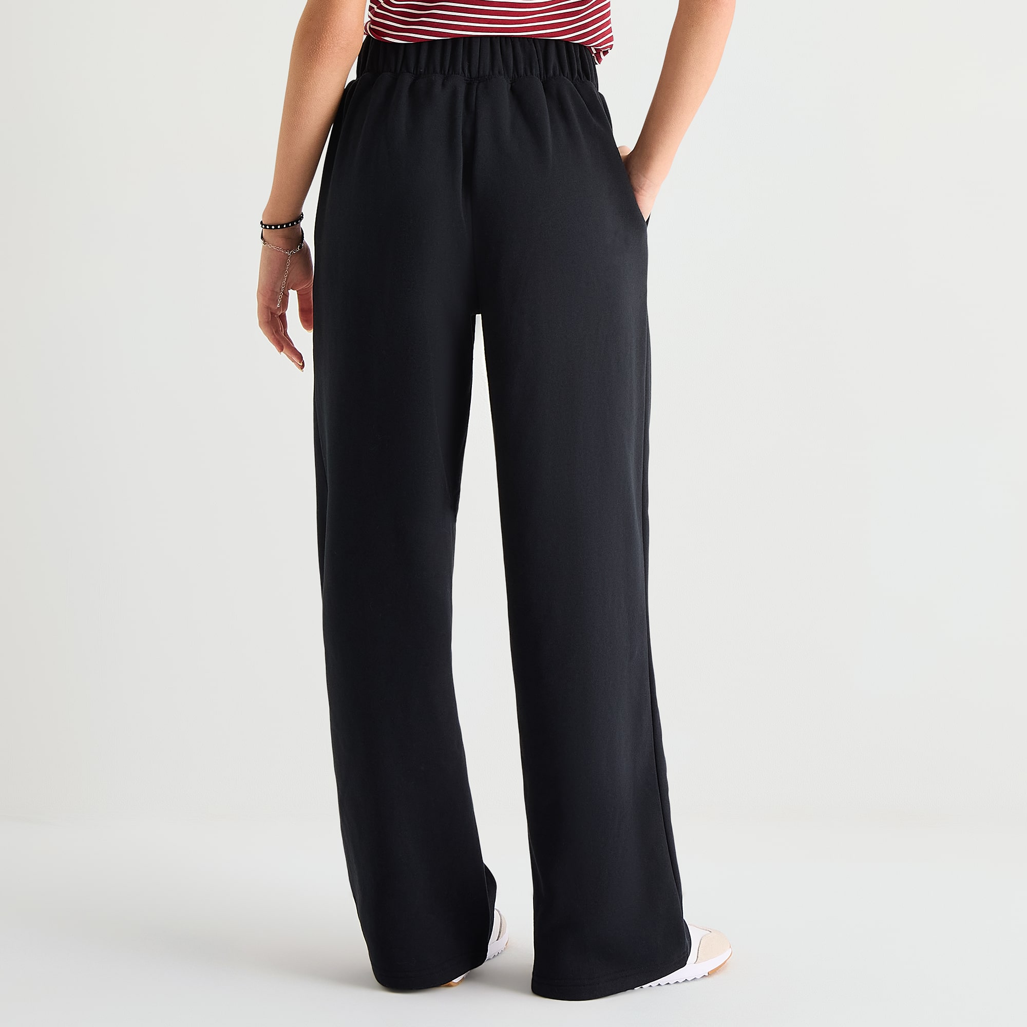 Dr Pepper Wide Leg Fleece Bottom Womens Juniors High Rise Sweatpant
