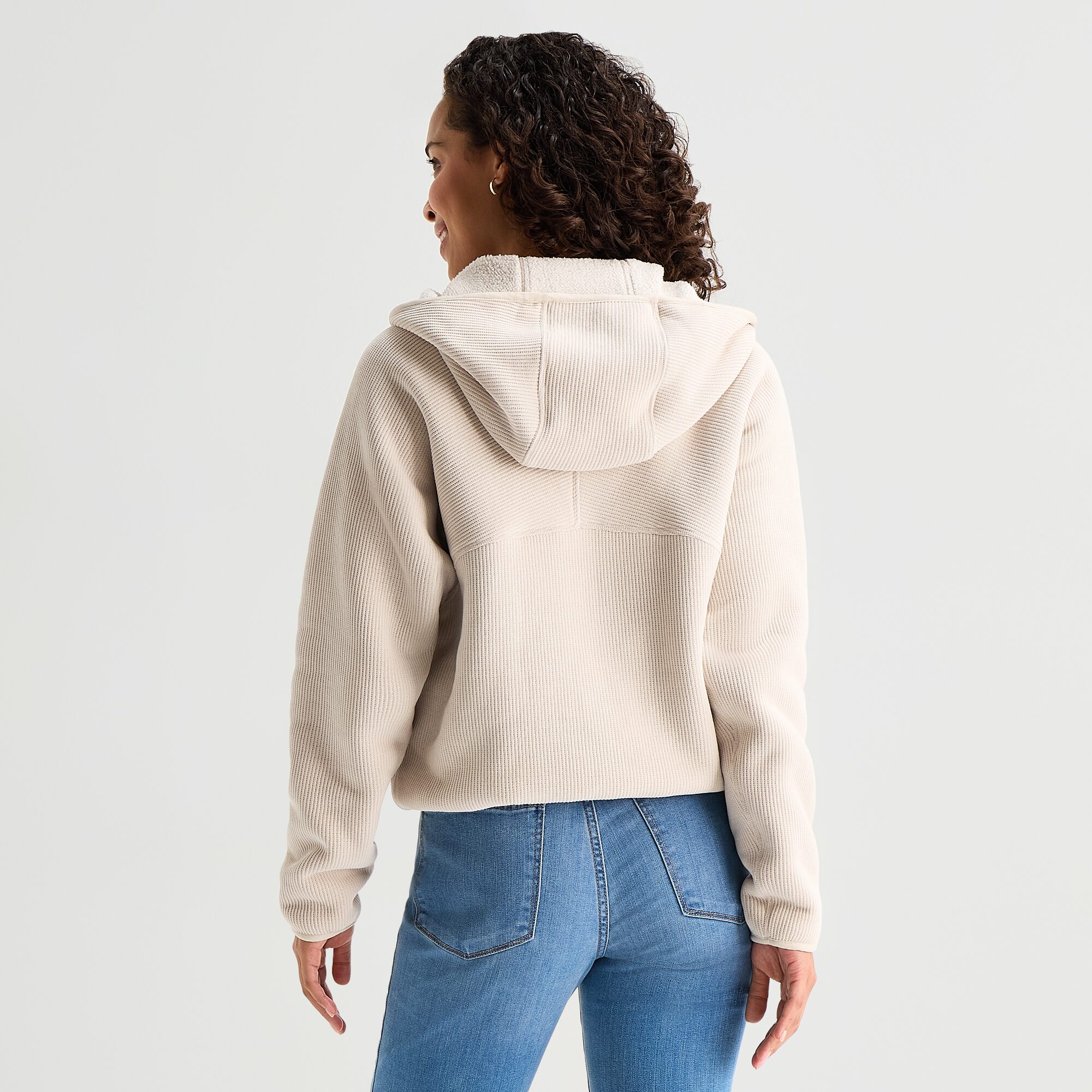 Free Country Womens Fleece Hooded Lightweight Jacket