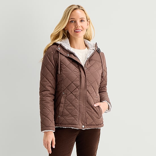 Free Country Womens Reversible Midweight Quilted Jacket