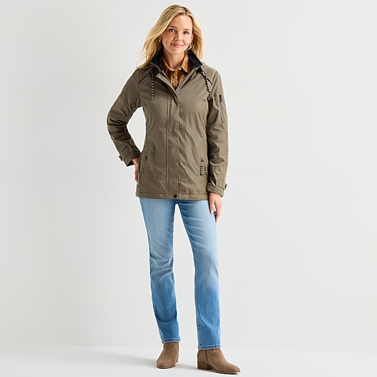 Free Country Womens Water Resistant Midweight Raincoat