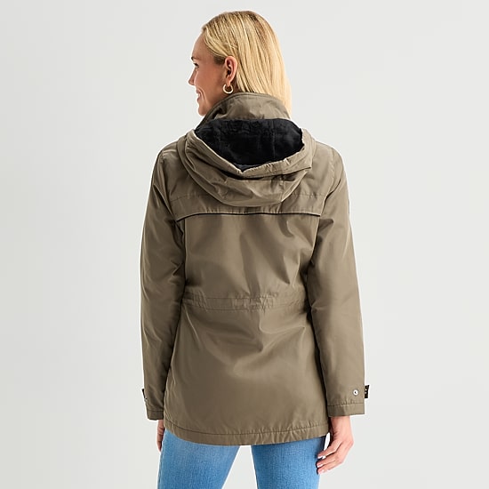Free Country Womens Water Resistant Midweight Raincoat
