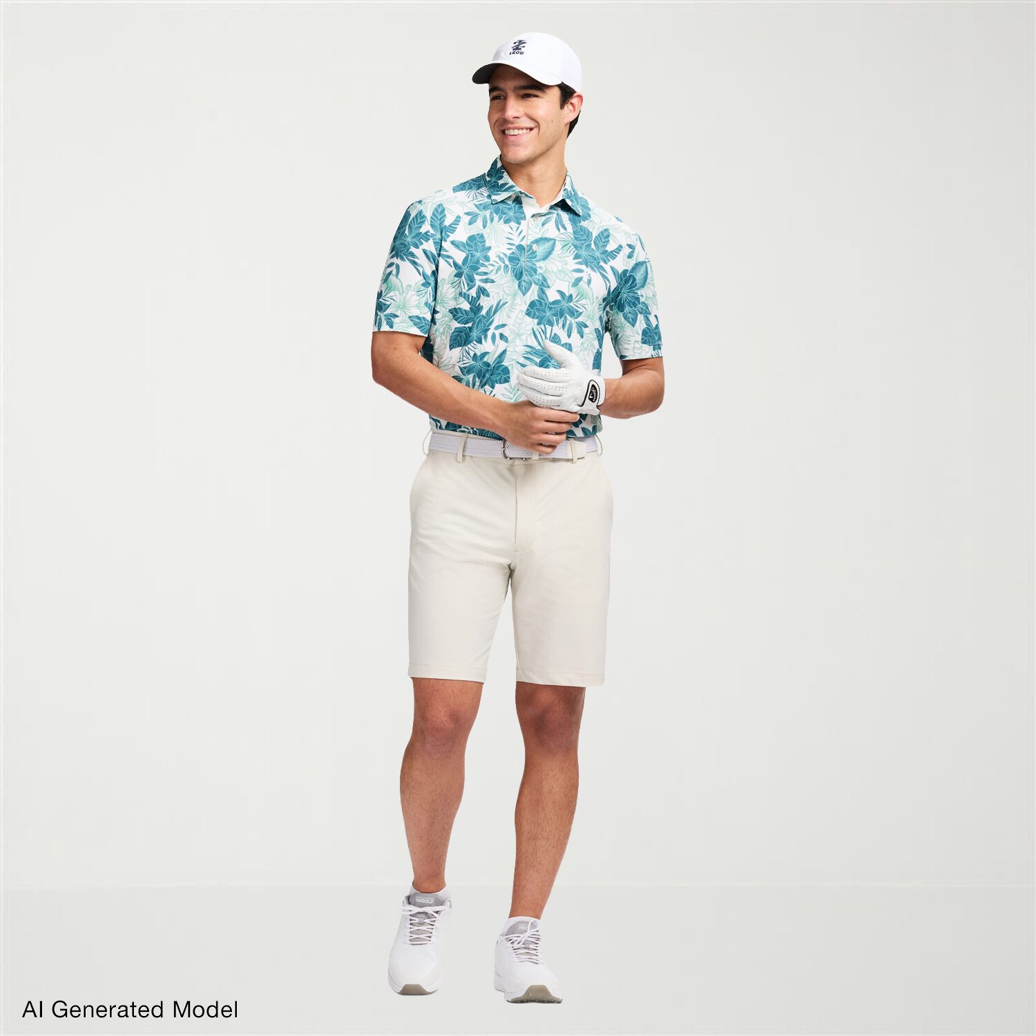 IZOD Swingflex Elite Fashion Print Mens Classic Fit Short Sleeve Polo Shirt