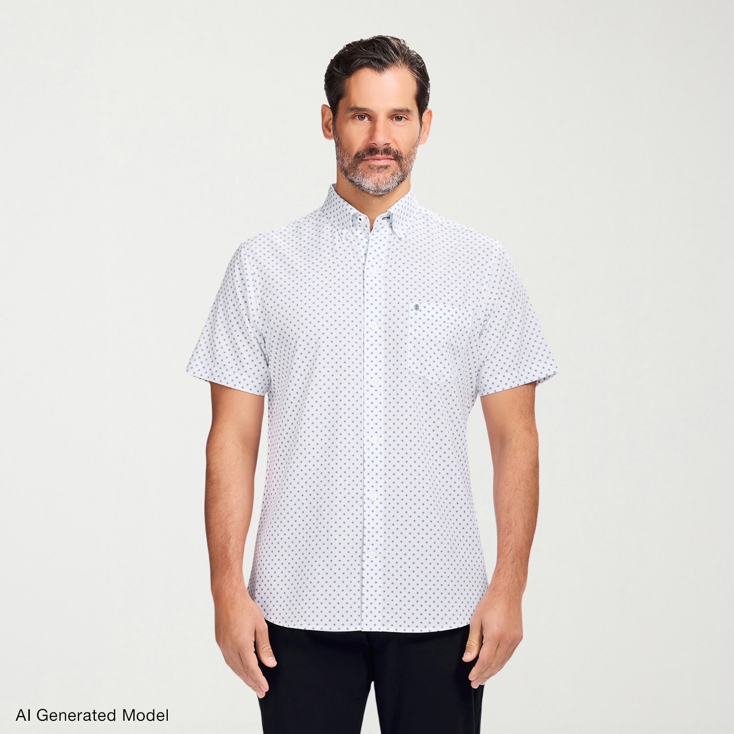 IZOD Breeze Mens Short Sleeve Athletic Fit Button-Down Shirt