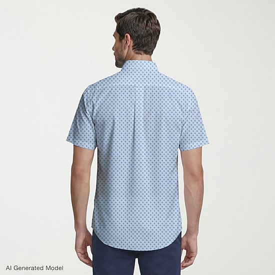 IZOD Breeze Mens Short Sleeve Athletic Fit Button-Down Shirt