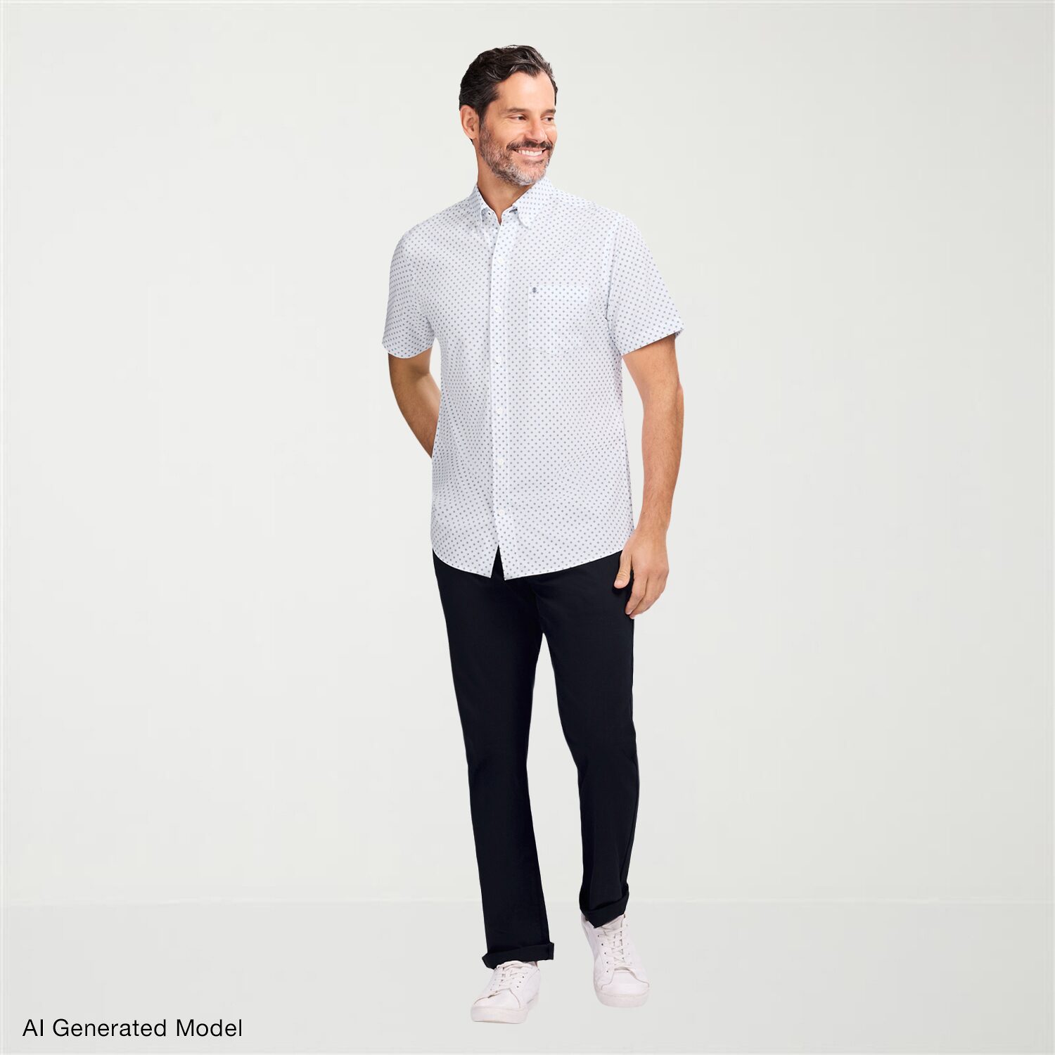 IZOD Breeze Mens Short Sleeve Athletic Fit Button-Down Shirt