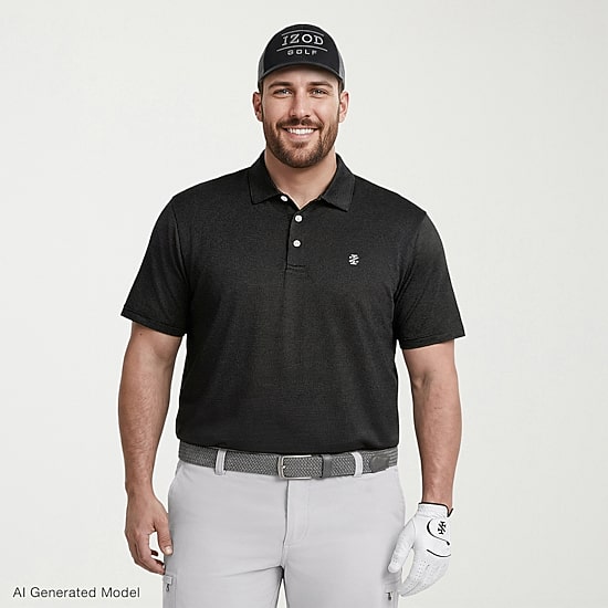 IZOD Performance Mesh Big and Tall Mens Regular Fit Short Sleeve Polo Shirt