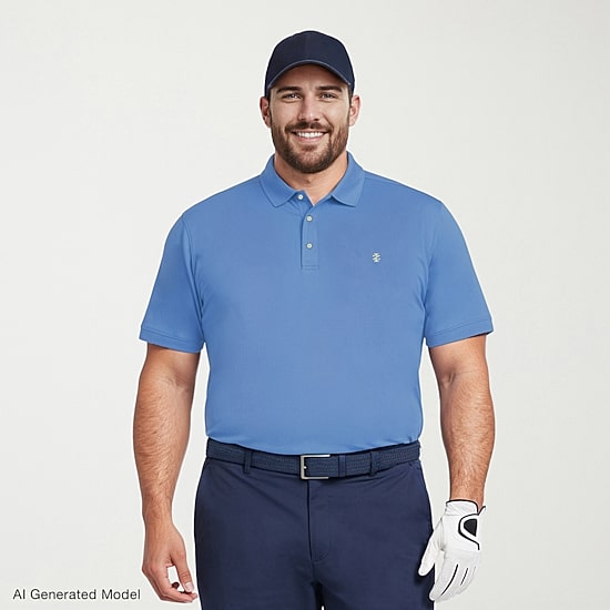 IZOD Performance Mesh Big and Tall Mens Regular Fit Short Sleeve Polo Shirt