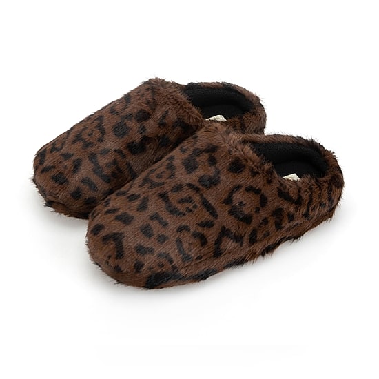 JS Jessica Simpson Faux Fur Womens Clog Slippers