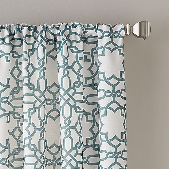 CHF Lotus Harmony Rod Pocket Light-Filtering Single Curtain Panel