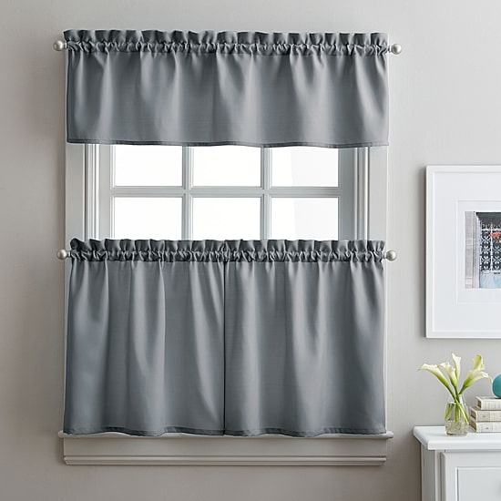 CHF Solid Twill 3-pc. Rod Pocket Window Tier