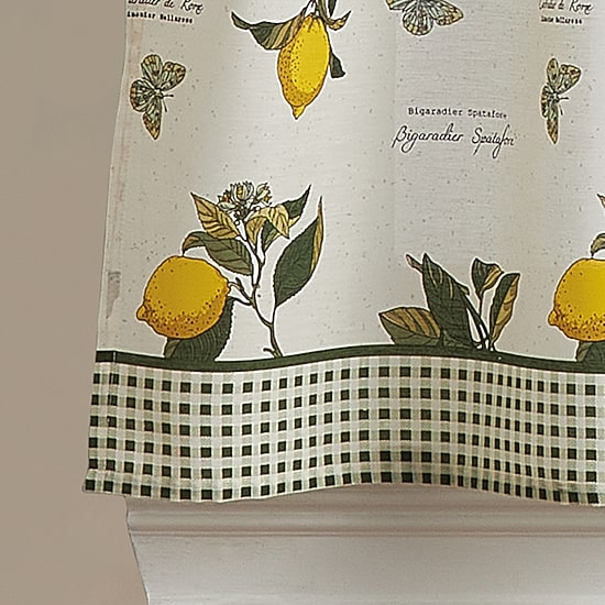 CHF Vintage Lemon 3-pc. Rod Pocket Window Tier
