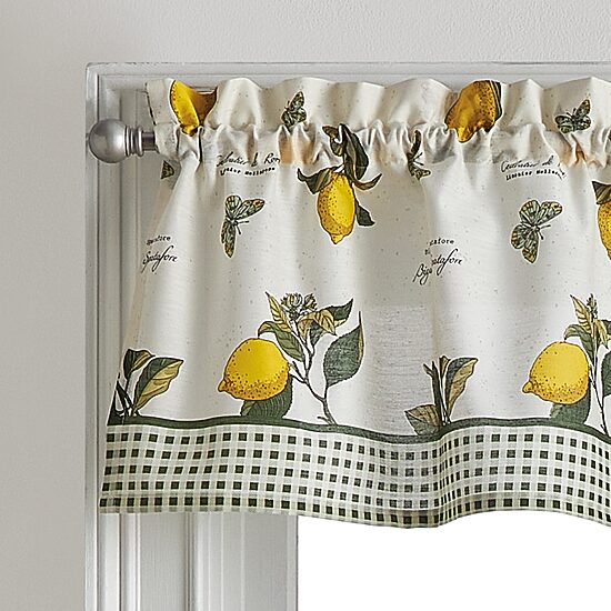 CHF Vintage Lemon 3-pc. Rod Pocket Window Tier