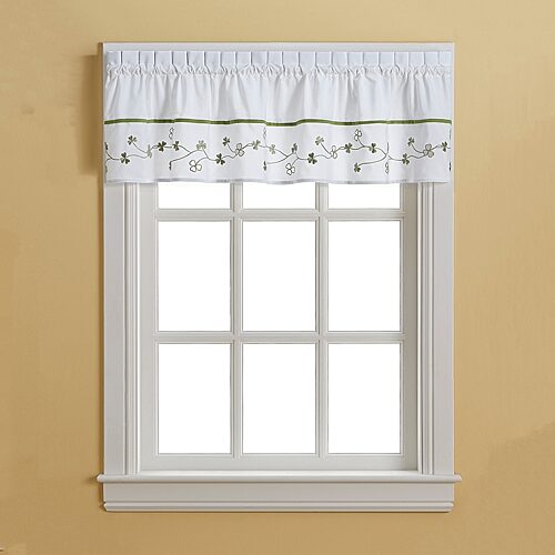 CHF Clover Rod Pocket Valance, One Size, White