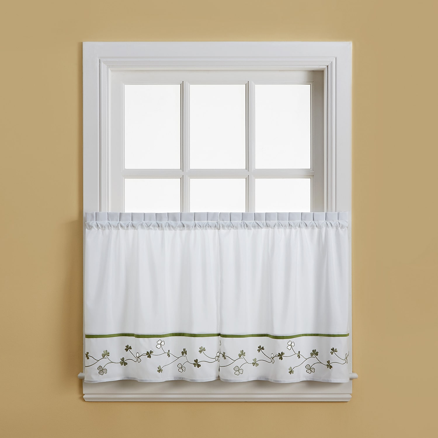 CHF Clover 2-pc. Rod Pocket Window Tier