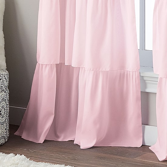 CHF Flounced Rod Pocket Light-Filtering Single Curtain Panel