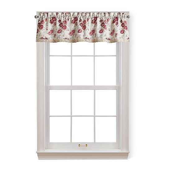 CHF Antique Rose Rod Pocket Tailored Valance