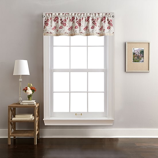 CHF Antique Rose Rod Pocket Tailored Valance