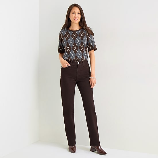 Liz Claiborne Lana Womens High Rise Straight Leg Jean