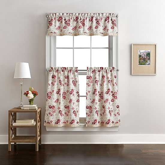 CHF Antique Rose Rod Pocket Tailored Valance