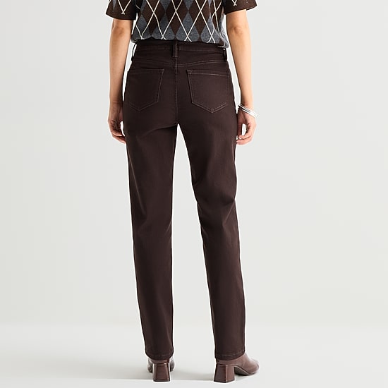Liz Claiborne Lana Womens High Rise Straight Leg Jean