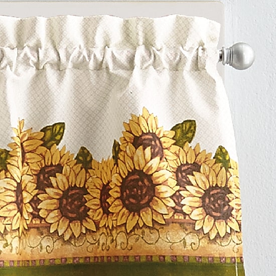 CHF Sunflower Garden 3-pc. Rod Pocket Window Tier