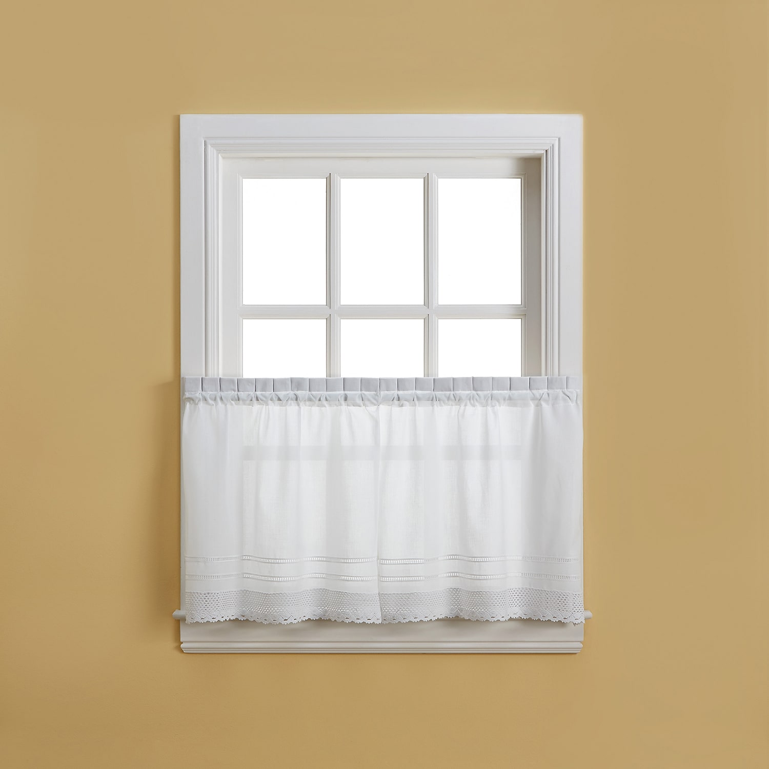 CHF Crochet 2-pc. Rod Pocket Window Tier