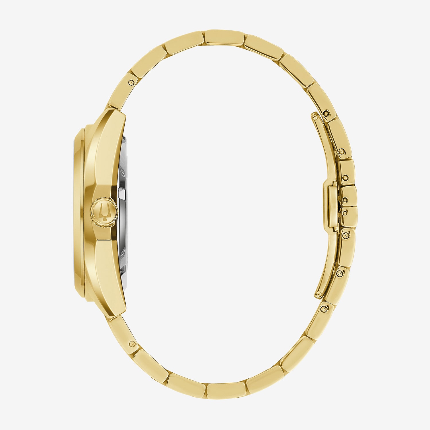 Bulova Surveyor Mens Automatic Gold Tone Stainless Steel Bracelet Watch 97a203