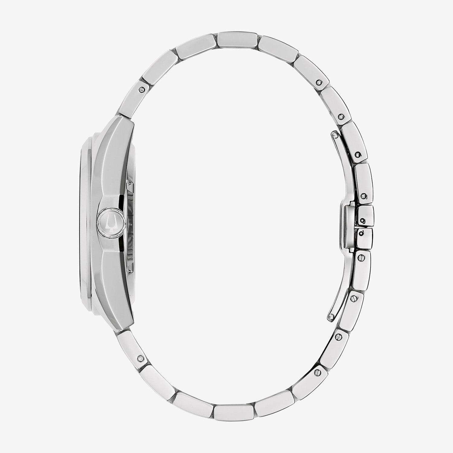 Bulova Surveyor Mens Automatic Silver Tone Stainless Steel Bracelet Watch 96a345