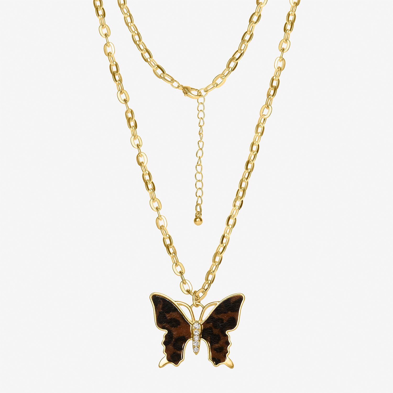 JS Jessica Simpson Womens Glass Butterfly 3-pc. Pendant Necklace Set