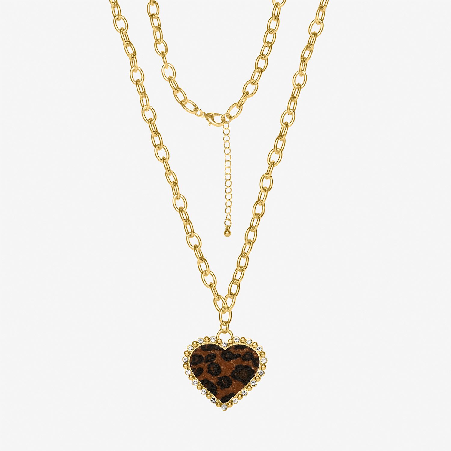 JS Jessica Simpson Womens Glass Heart 3-pc. Pendant Necklace Set