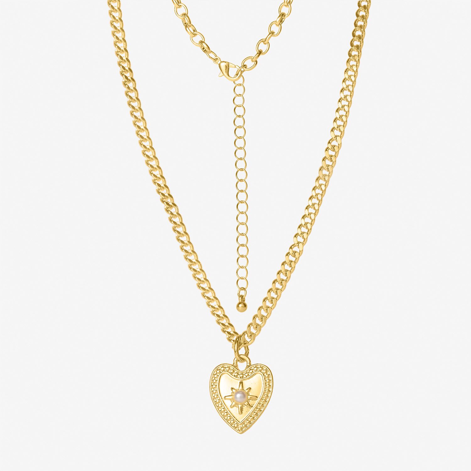 JS Jessica Simpson Womens Multi Color Heart 4-pc. Pendant Necklace Set