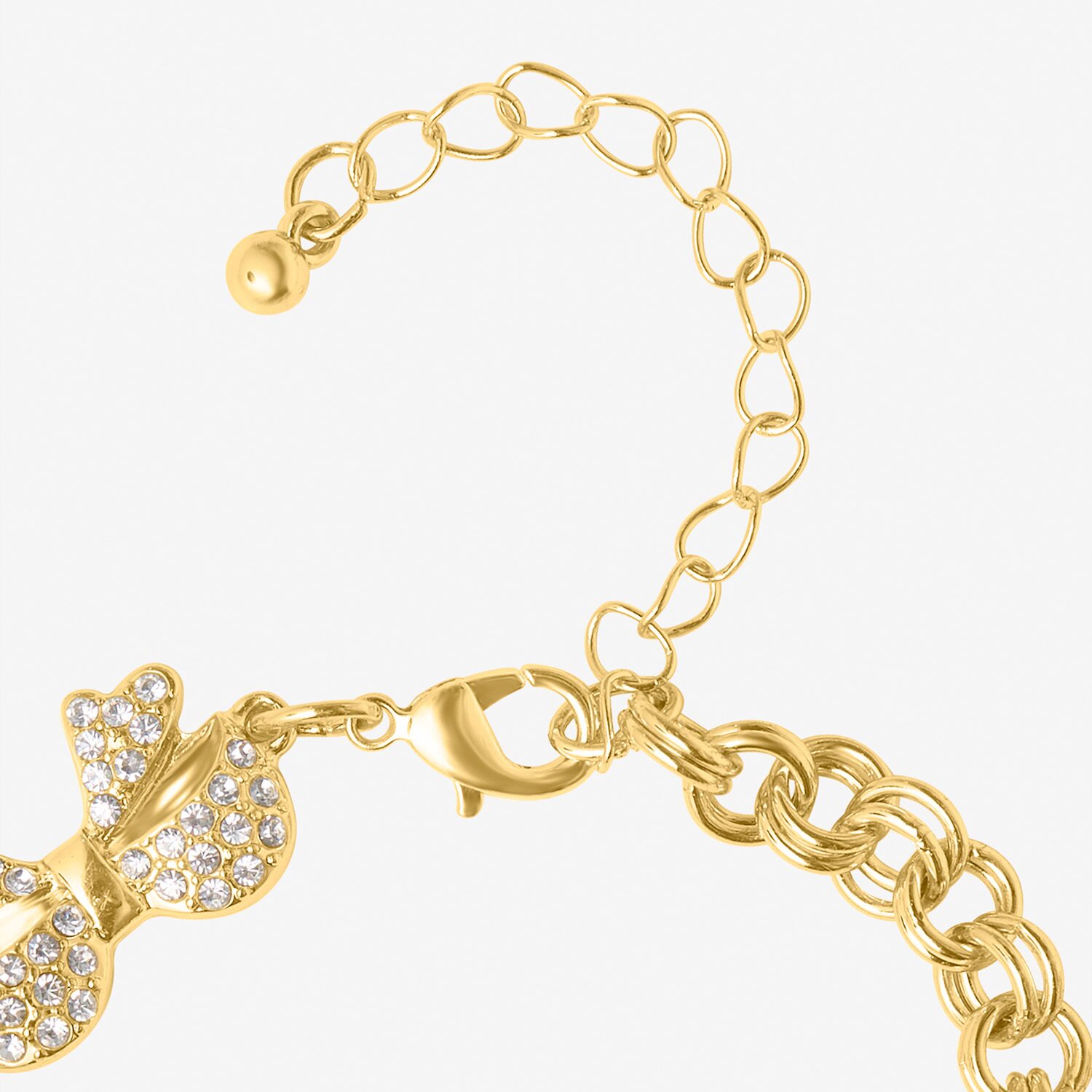 JS Jessica Simpson Womens Multi Color Crystal Charm Bracelet