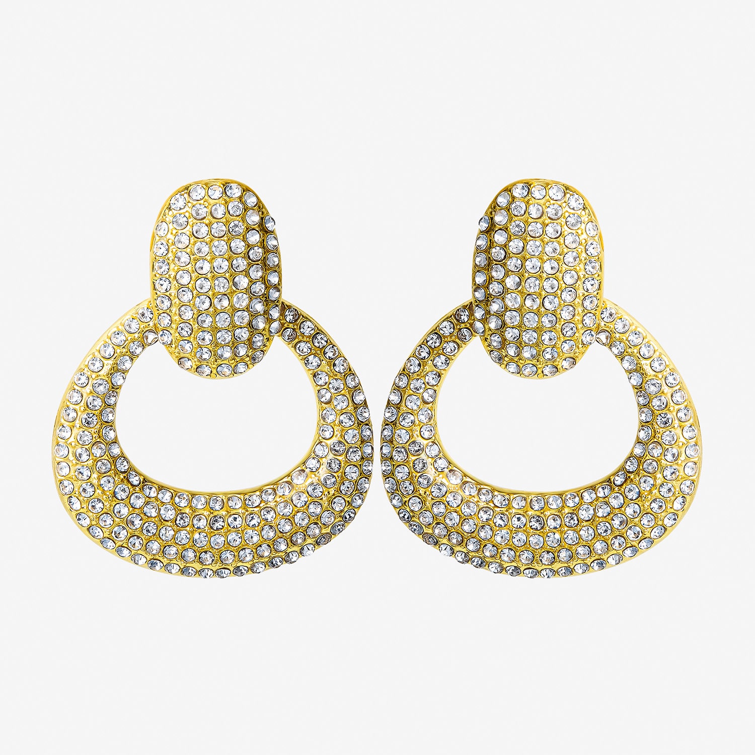 JS Jessica Simpson Womens Glass 42.1mm Hoop Earrings