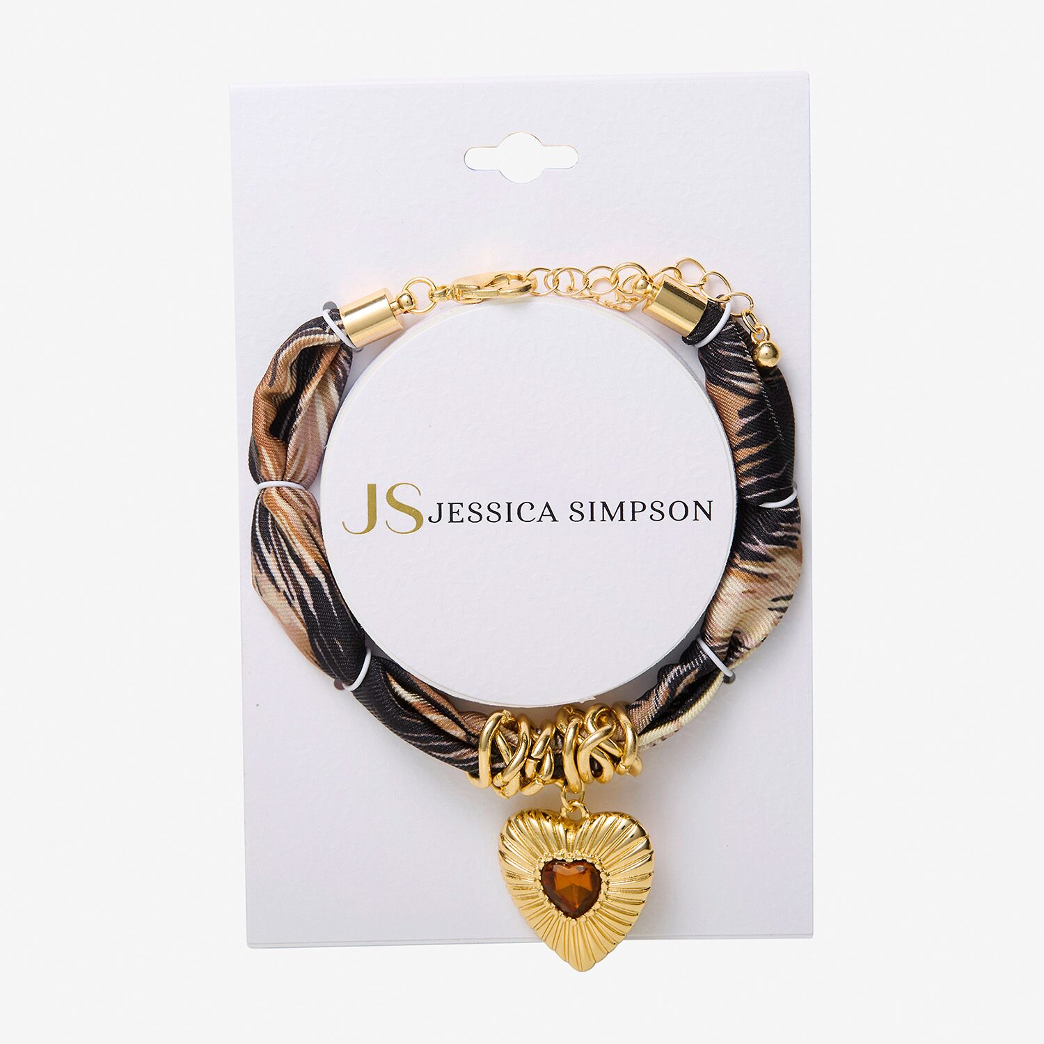 JS Jessica Simpson Womens Yellow Crystal Charm Bracelet
