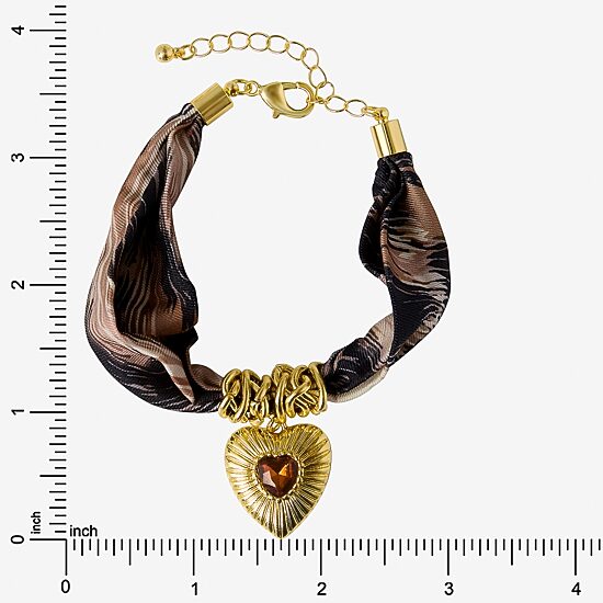 JS Jessica Simpson Womens Yellow Crystal Charm Bracelet