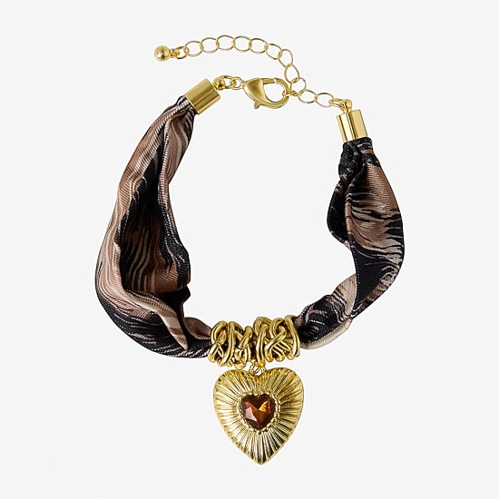 JS Jessica Simpson Womens Yellow Crystal Charm Bracelet