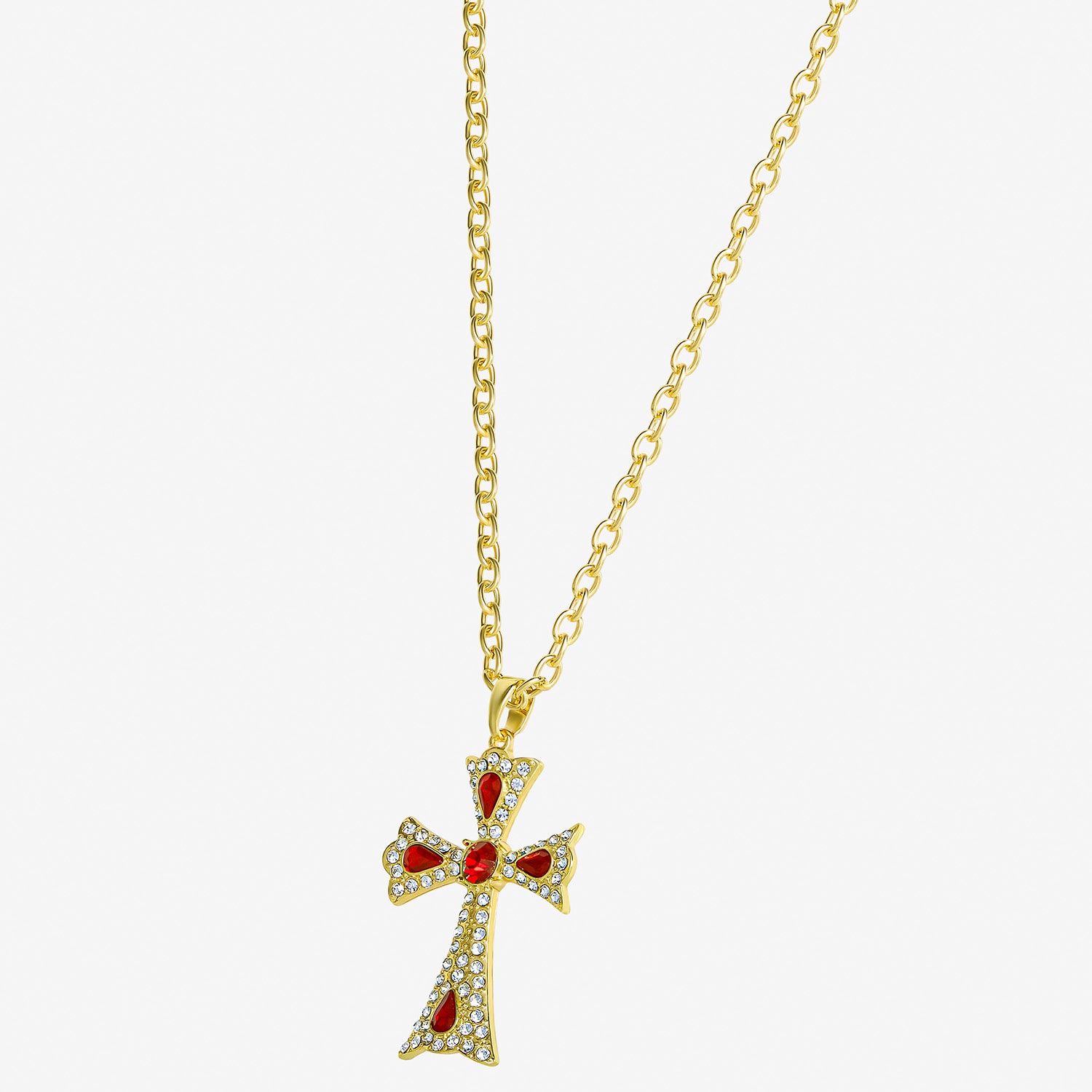 JS Jessica Simpson Womens Multi Color Cross 18 Inch Pendant Necklace