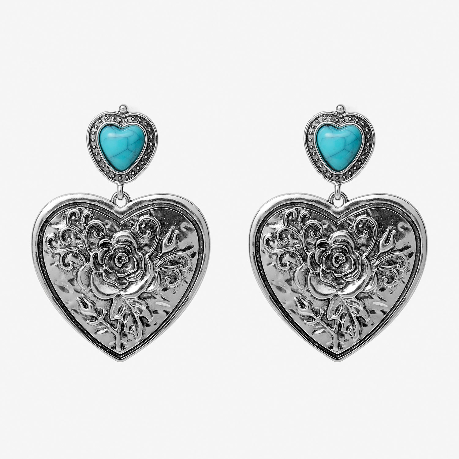 JS Jessica Simpson Womens Turquoise Turquoise Drop Earrings