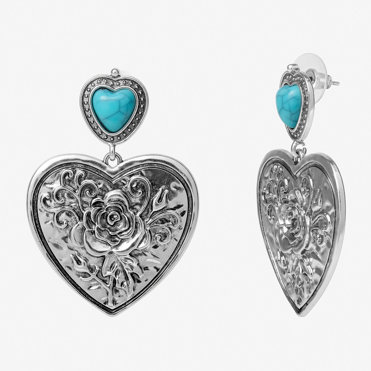 JS Jessica Simpson Womens Turquoise Turquoise Drop Earrings