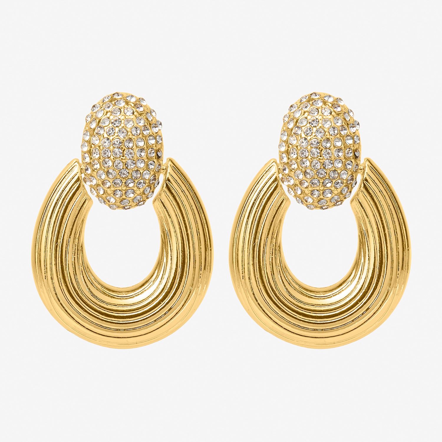 JS Jessica Simpson Womens Glass 33.6mm Hoop Earrings