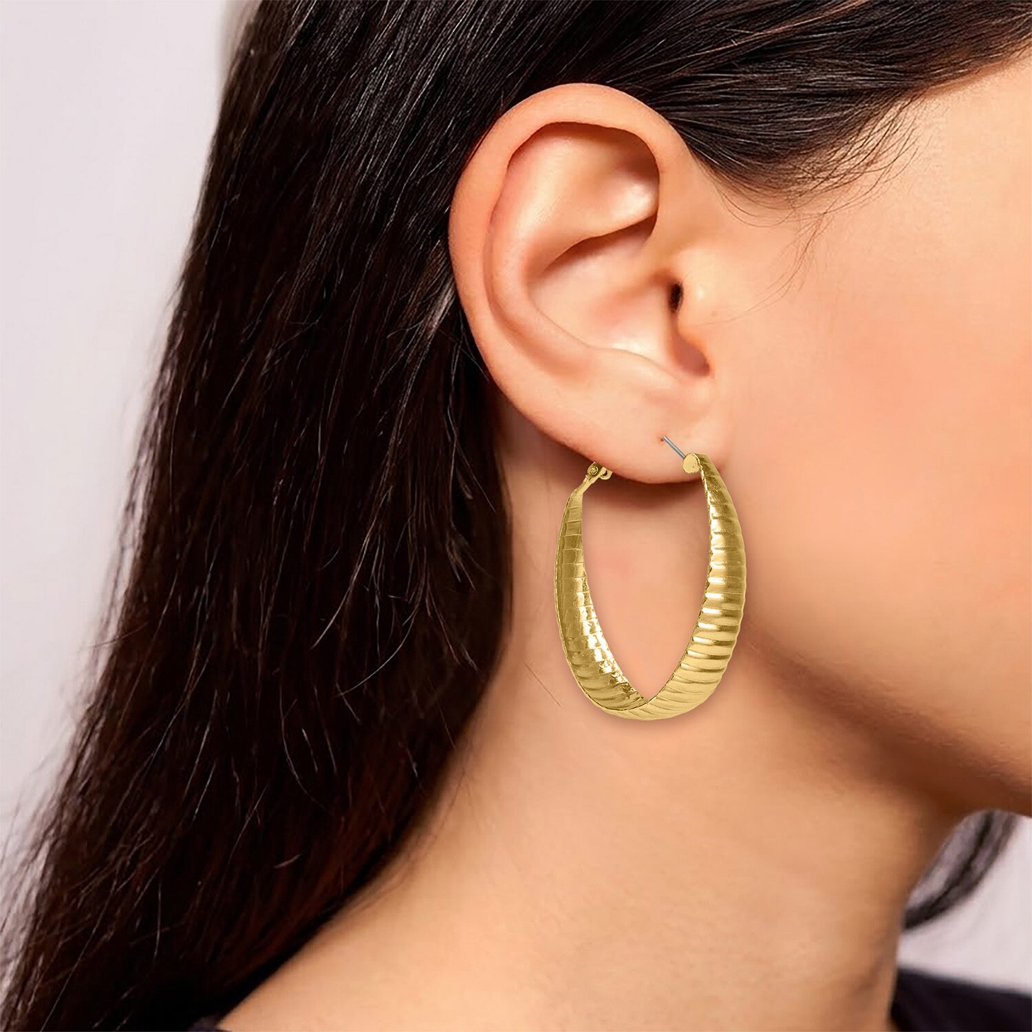 JS Jessica Simpson Womens 45.9mm Hoop Earrings