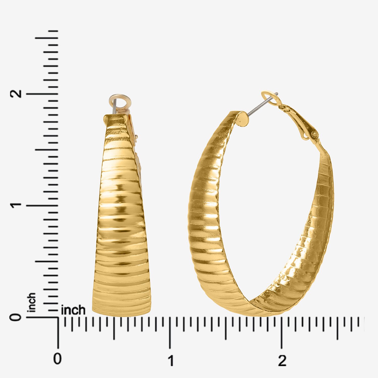 JS Jessica Simpson Womens 45.9mm Hoop Earrings