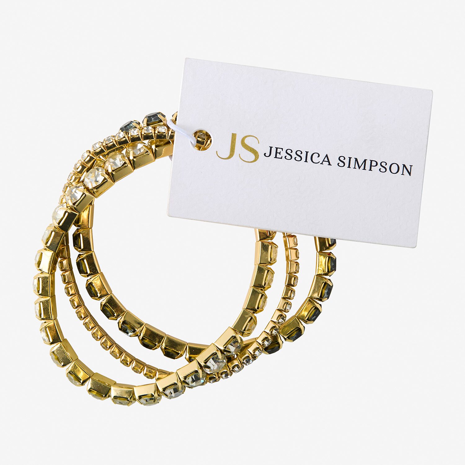 JS Jessica Simpson Womens 3-pc. Multi Color Crystal Bracelet Set