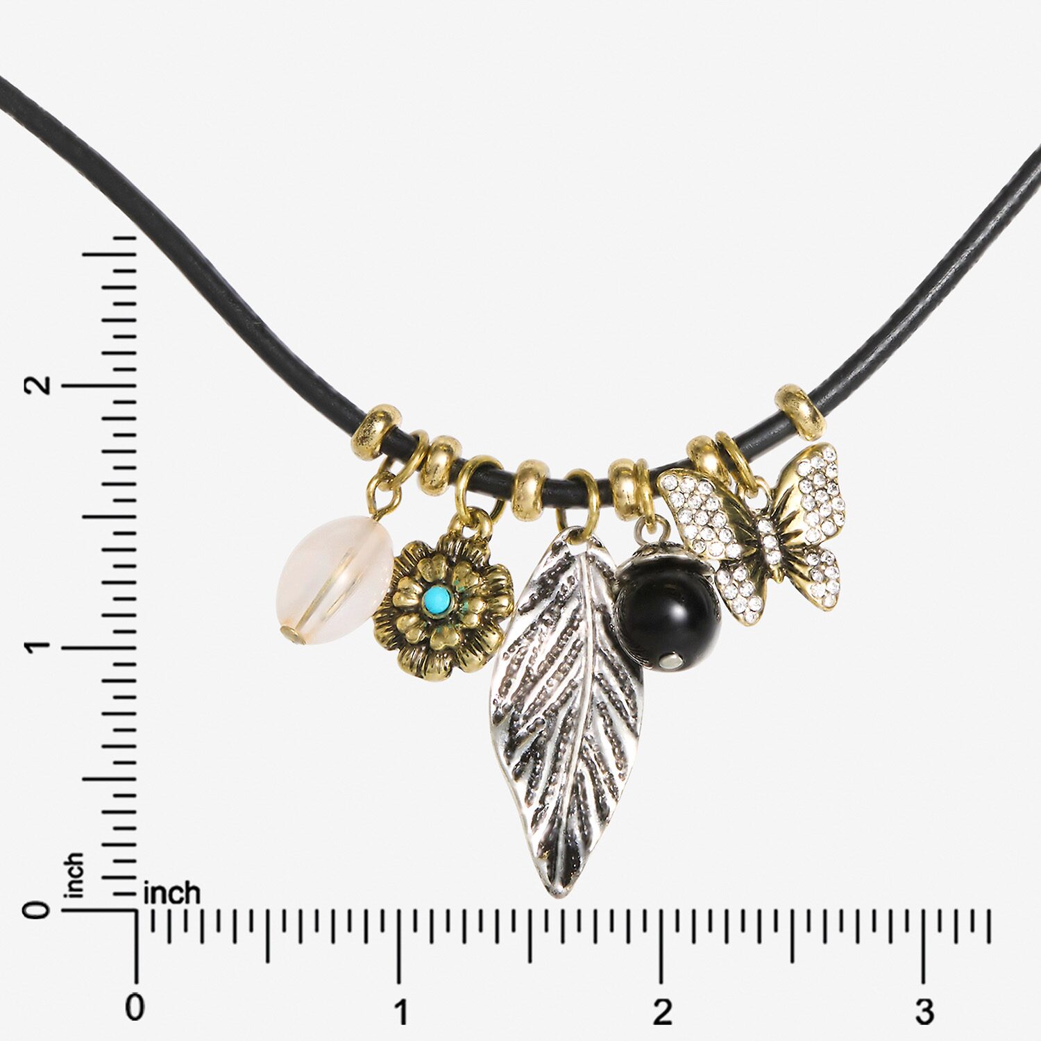 JS Jessica Simpson Womens Multi Color 18 Inch Pendant Necklace